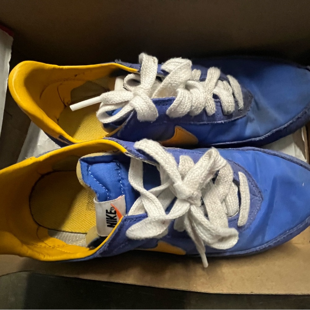 Nike Kids Blue and Yellow Sneakers